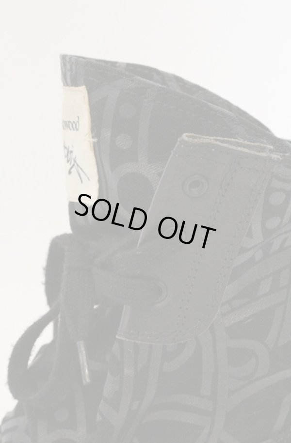 画像8: ANGLOMANIA 中古 / カットラスオーブ総柄ハイカットスニーカー 39（約24.5cm） ブラック  O-26-03-01-008-sh-YM-OS (8)