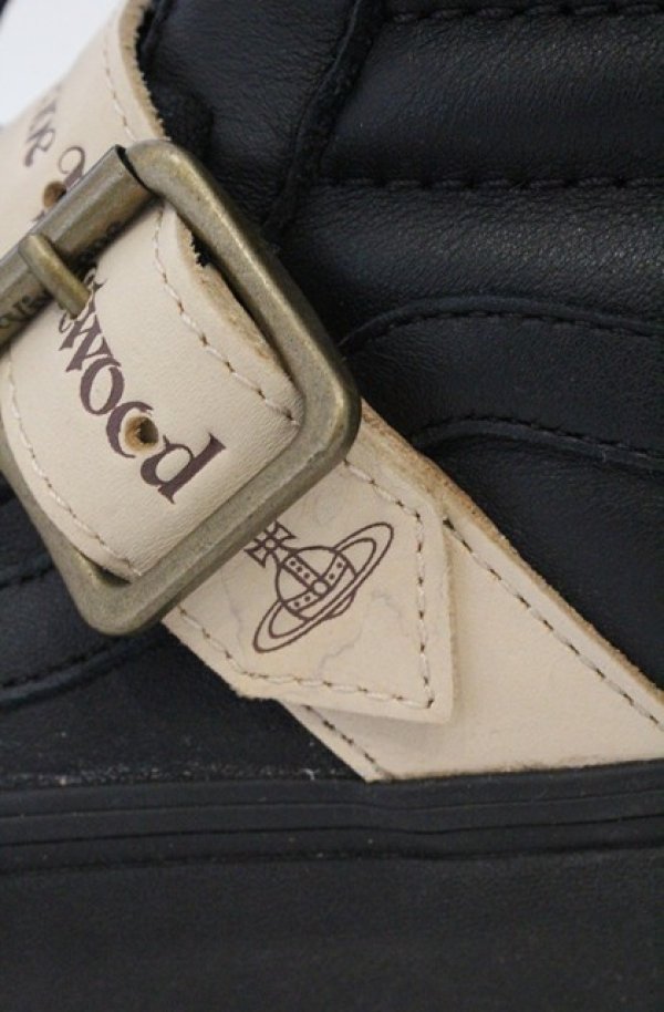 画像8: ヴィヴィアンウエストウッド 中古 / × VANS SK8-HI PLATFORM 23.5cm ブラック  O-26-03-01-010-sh-YM-OS (8)