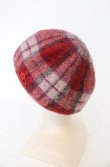 画像2: ヴィヴィアンウエストウッド 中古 / タータンベレー帽  レッド  O-26-03-01-002-ha-YM-OS (2)