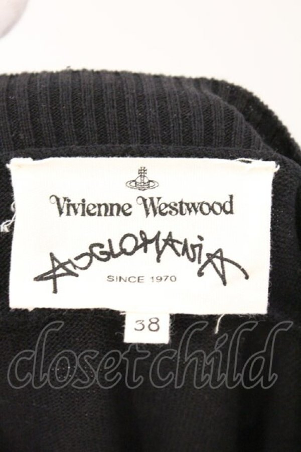 画像5: ANGLOMANIA 中古 / ロゴプリントスリットニットソー 38 ブラック  O-26-03-08-017-to-YM-OS (5)