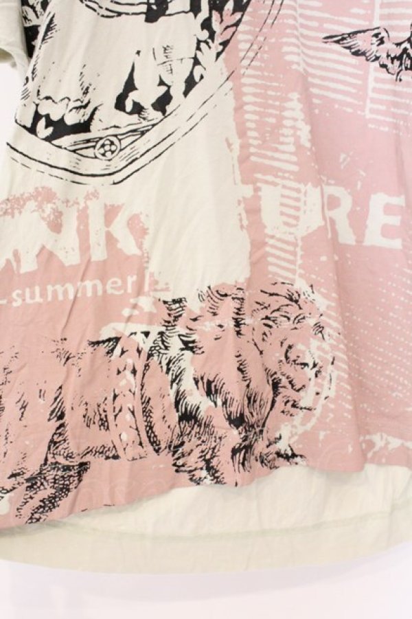 画像3: ヴィヴィアンウエストウッド 中古 / PUNKATURE カットソー 2 ベージュ（グリーン系）  O-26-03-08-020-to-YM-OS (3)