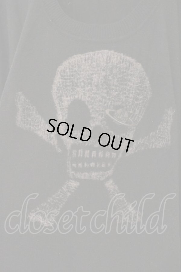 画像2: ヴィヴィアンウエストウッド 中古 / ウールスカルニットワンピース 2 ブラック  O-26-03-08-021-op-YM-OS (2)