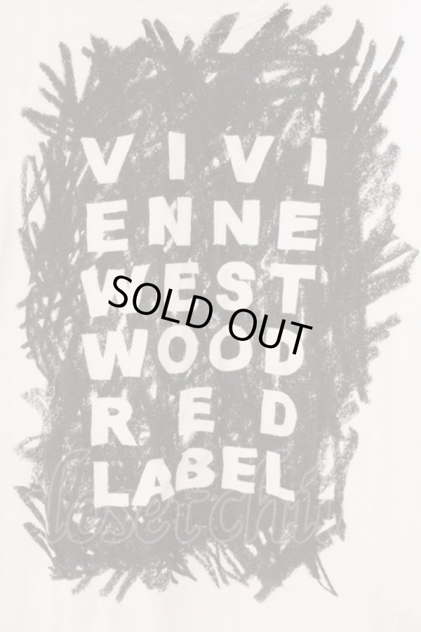 画像2: ヴィヴィアンウエストウッド 中古 / ペインティングロゴ長袖カットソー 2 ホワイト  O-26-03-08-023-to-YM-OS (2)