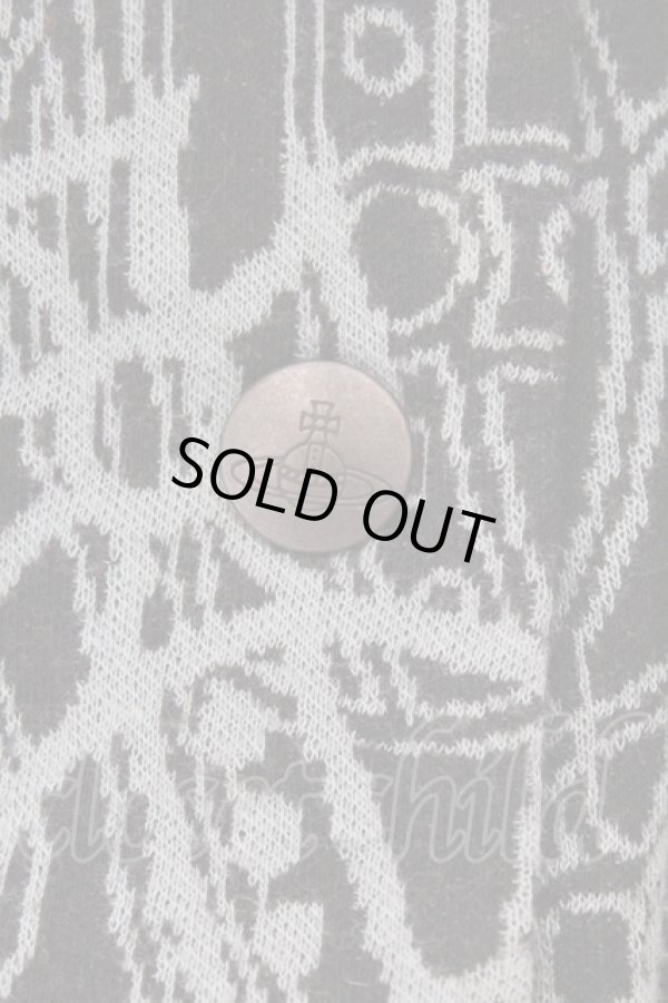 画像2: ヴィヴィアンウエストウッド 中古 / オーブジャガード半袖コットンジャケット 3 ブルー  O-26-03-08-003-jc-TN-OS (2)