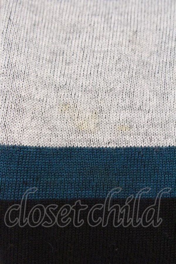 画像4: ヴィヴィアンウエストウッド 中古 / 変形ストライプタートルネックトップス 2 ブラック  O-26-03-08-025-to-YM-OS (4)