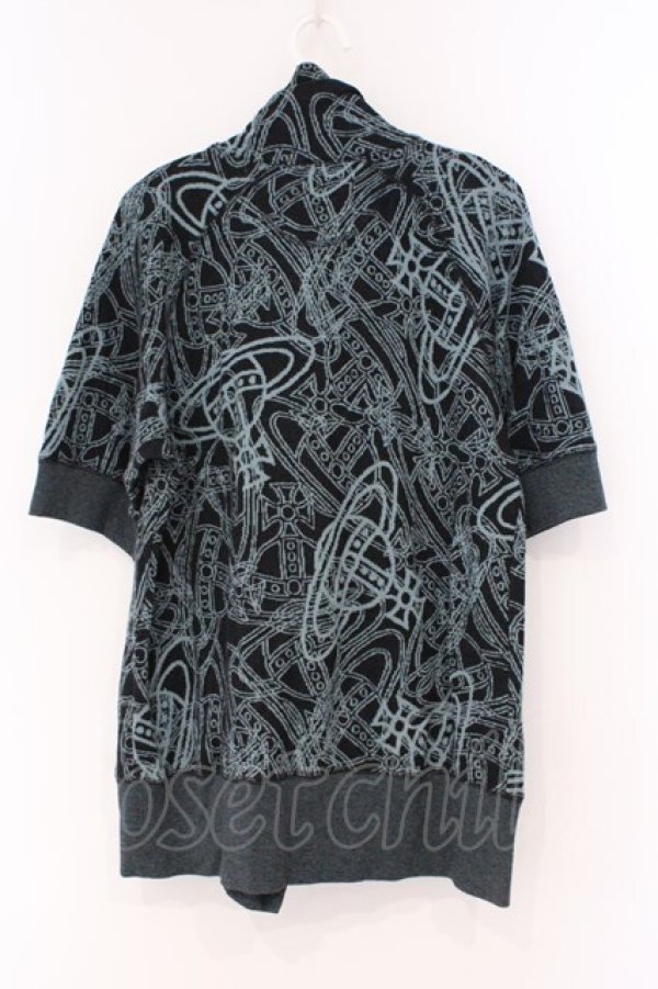 画像5: ヴィヴィアンウエストウッド 中古 / オーブジャガード半袖コットンジャケット 3 ブルー  O-26-03-08-003-jc-TN-OS (5)