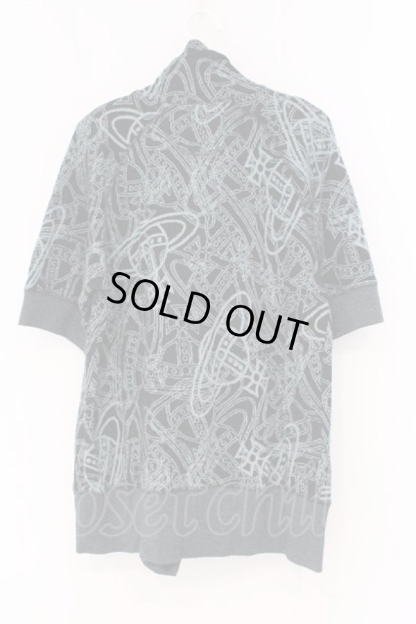 画像5: ヴィヴィアンウエストウッド 中古 / オーブジャガード半袖コットンジャケット 3 ブルー  O-26-03-08-003-jc-TN-OS (5)