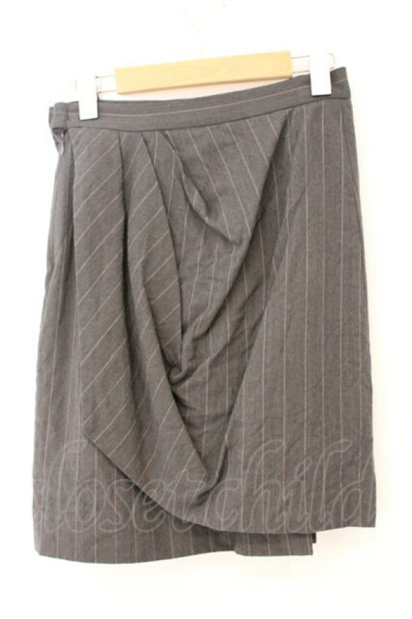 画像4: ヴィヴィアンウエストウッド 中古 / ドレープラップ風スカート 2 グレー  O-26-03-08-030-sk-YM-OS (4)