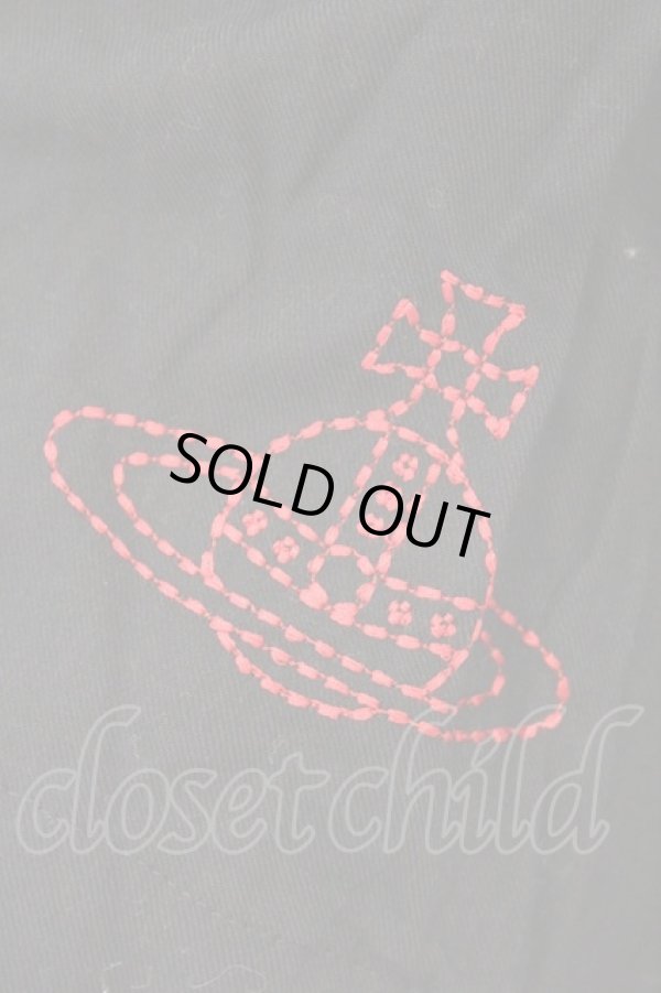 画像2: ヴィヴィアンウエストウッド 中古 / ステッチオーブ刺繍ベルト付キスカート 2 ブラック  O-26-03-08-034-sk-YM-ZH (2)