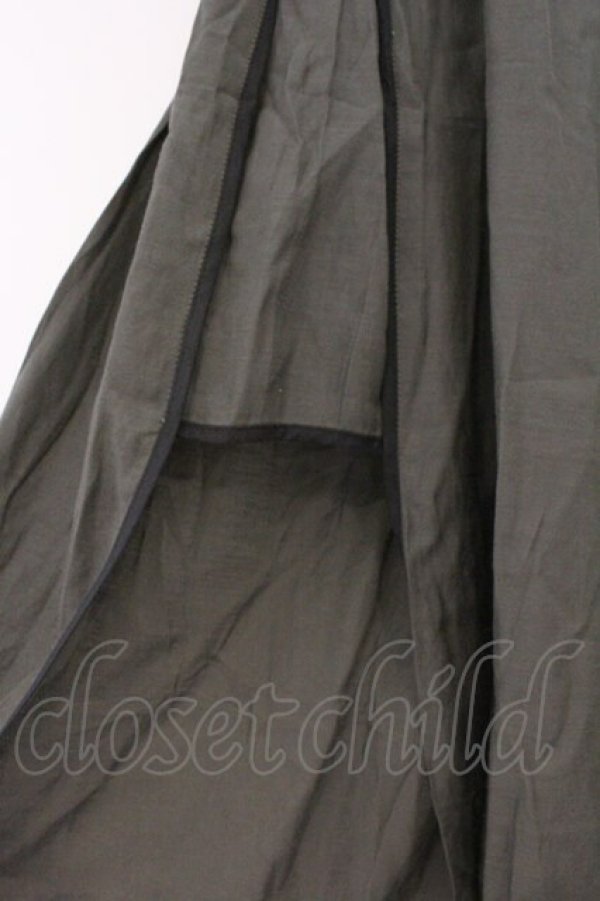 画像2: ANGLOMANIA 中古 / サイドスリットラウンドスカート 38 カーキ  O-26-03-08-035-sk-YM-OS (2)