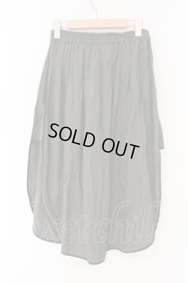 画像4: ANGLOMANIA 中古 / サイドスリットラウンドスカート 38 カーキ  O-26-03-08-035-sk-YM-ZH (4)