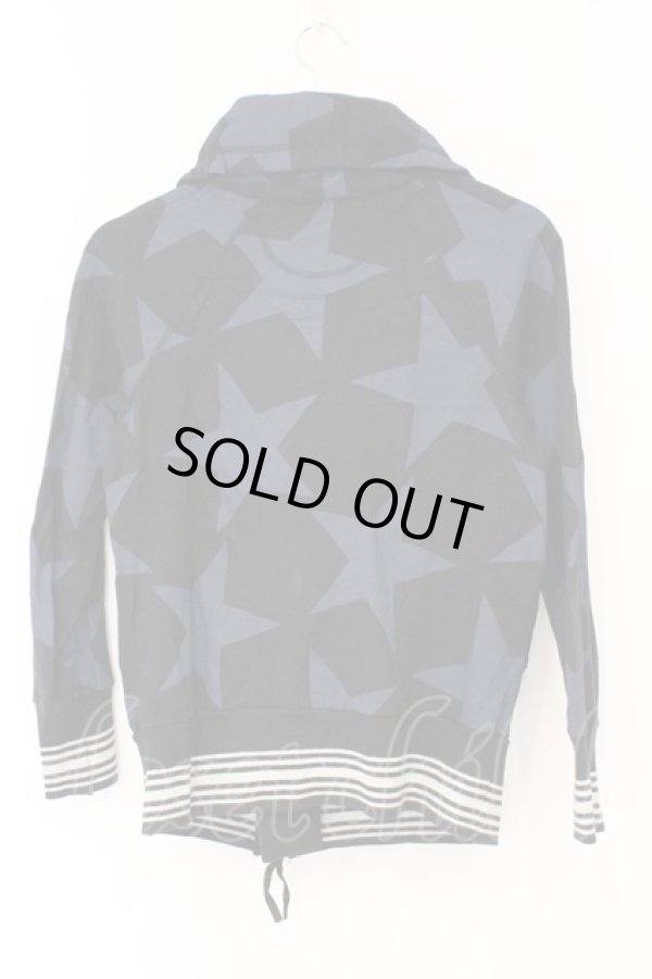 画像4: ヴィヴィアンウエストウッド 中古 / スター柄ジップアップスウェットトップ 2 ブラックｘブルー  O-26-03-08-004-to-YM-OS (4)