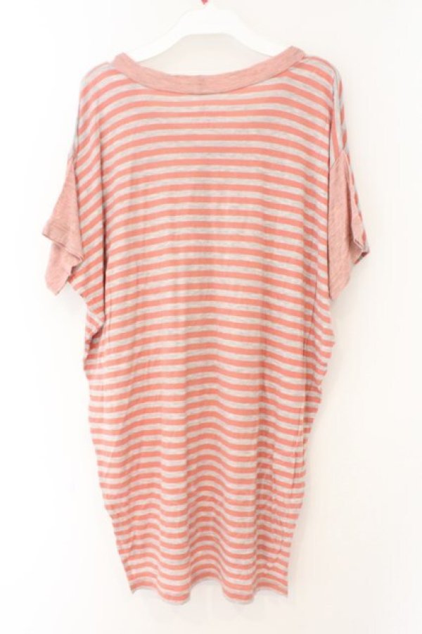 画像3: ヴィヴィアンウエストウッド 中古 / オーブプリントボーダーカットソー 2 ピンクｘグレー  O-26-03-08-039-to-YM-OS (3)