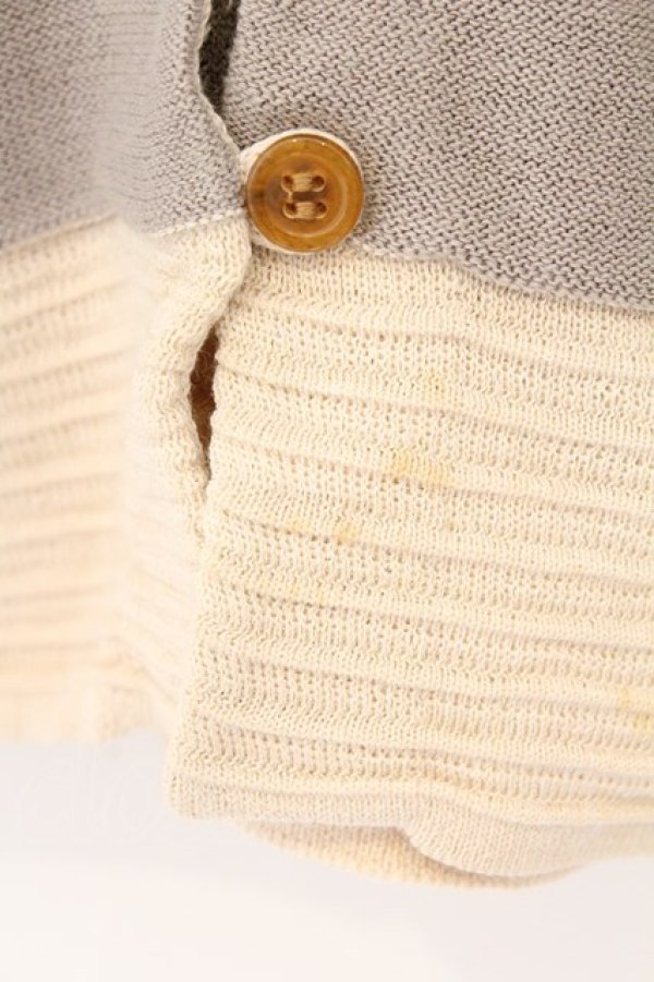 画像4: ヴィヴィアンウエストウッド 中古 / ラインネックボーダーカーディガン 3 ピンクベージュ  O-26-03-08-040-to-YM-OS (4)