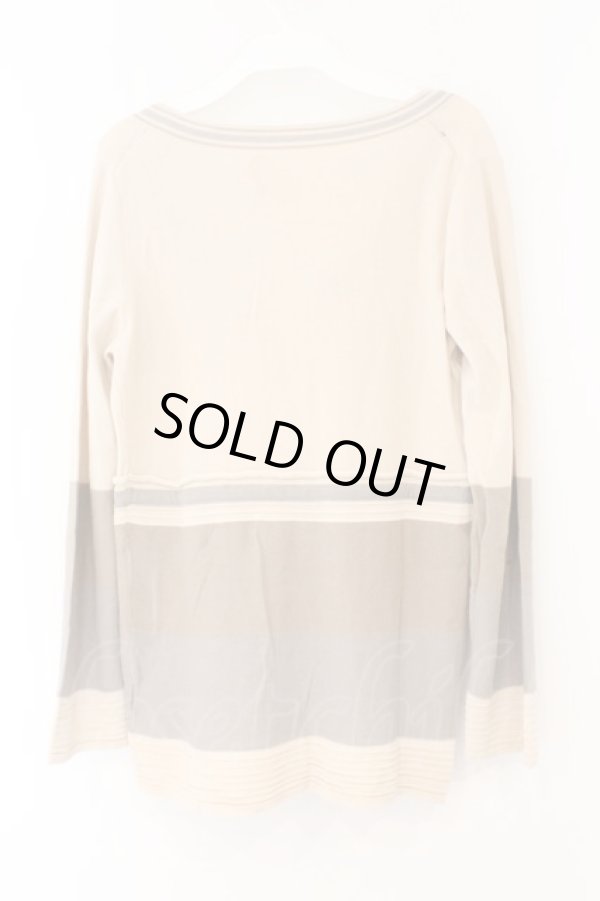 画像6: ヴィヴィアンウエストウッド 中古 / ラインネックボーダーカーディガン 3 ピンクベージュ  O-26-03-08-040-to-YM-OS (6)