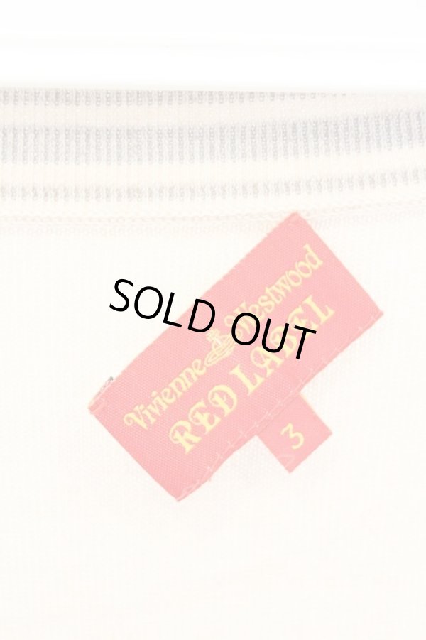 画像8: ヴィヴィアンウエストウッド 中古 / ラインネックボーダーカーディガン 3 ピンクベージュ  O-26-03-08-040-to-YM-OS (8)