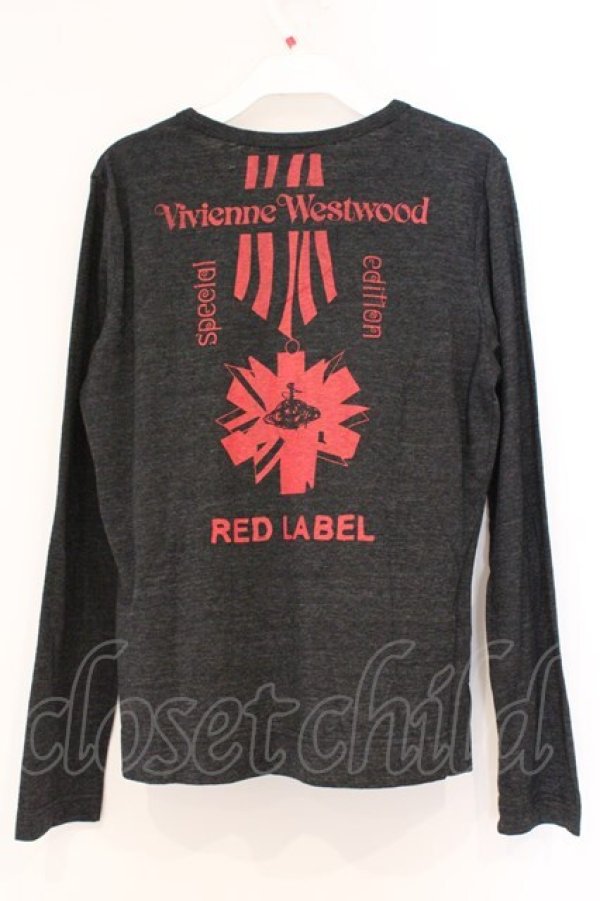 画像3: ヴィヴィアンウエストウッド 中古 / バックエンブレムプリントリネン昆カーディガン 3 グレー  O-26-03-08-042-to-YM-OS (3)