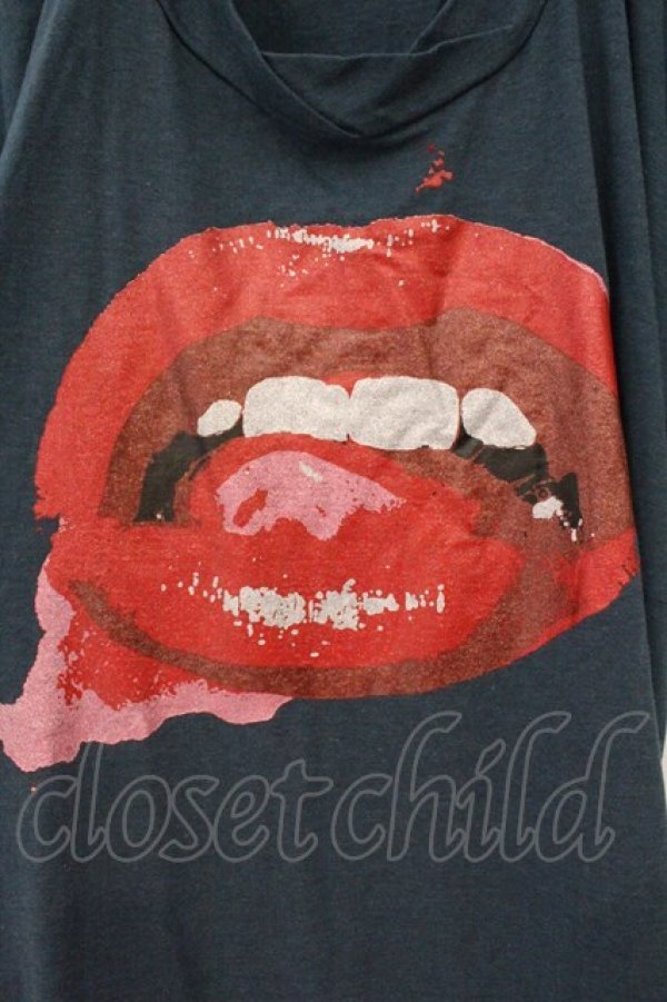 画像2: ヴィヴィアンウエストウッド 中古 / グリッターリップカットワンピース 2 カーキ（ブルー）  O-26-03-08-044-op-YM-OS (2)