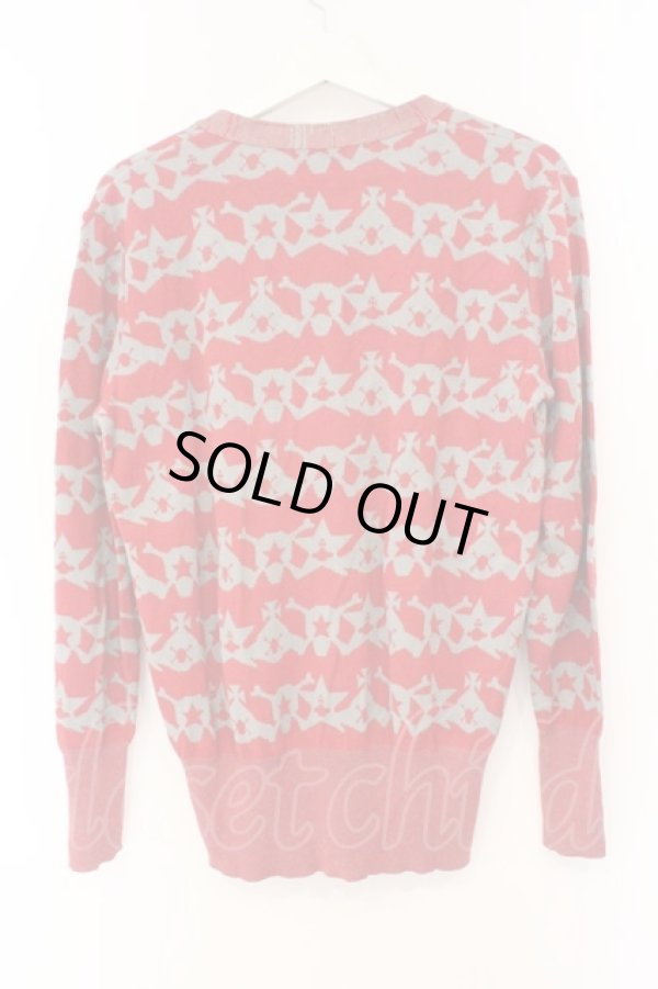 画像5: ヴィヴィアンウエストウッド 中古 / ボーダーオーブカーディガン 3 ピンク  O-26-03-08-048-to-YM-OS (5)