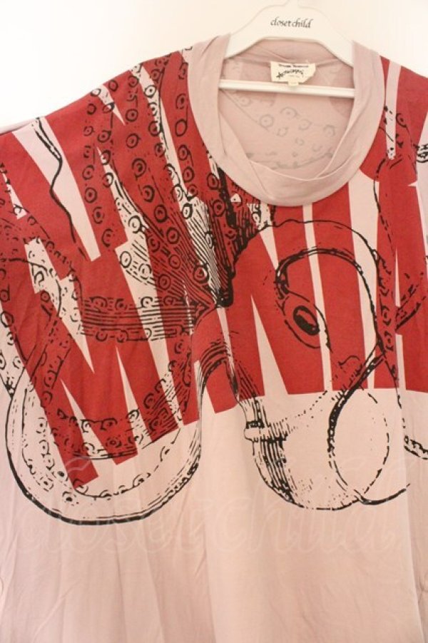 画像2: ANGLOMANIA 中古 / オクトパスプリント変形トップス 38 ピンクベージュ  O-26-03-08-049-to-YM-OS (2)