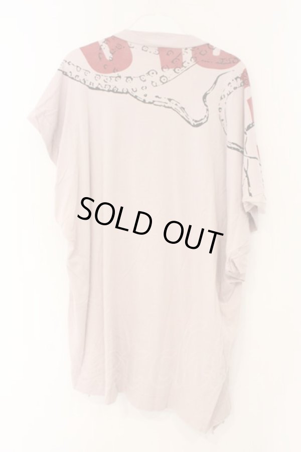 画像4: ANGLOMANIA 中古 / オクトパスプリント変形トップス 38 ピンクベージュ  O-26-03-08-049-to-YM-OS (4)