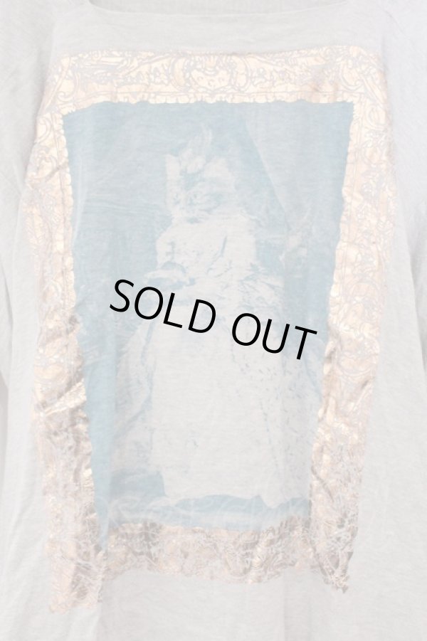 画像2: ヴィヴィアンウエストウッド 中古 / 額縁キャットプリントカットソー 2 グレー  O-26-03-08-051-to-YM-ZH (2)