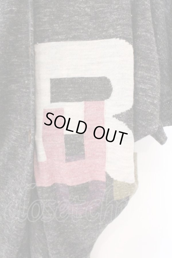 画像2: ヴィヴィアンウエストウッド 中古 / プリント変形半袖カーディガン 2 グレー  O-26-03-08-054-to-YM-OS (2)