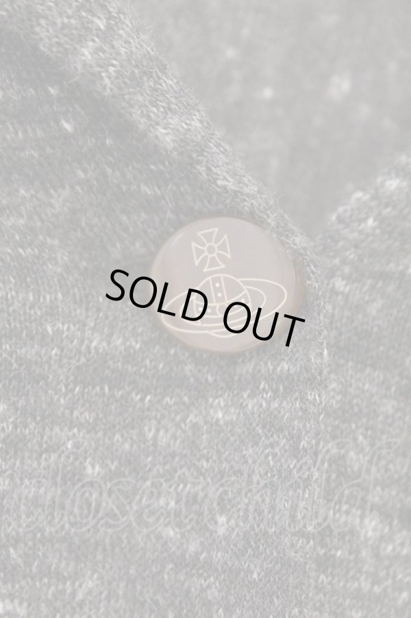 画像3: ヴィヴィアンウエストウッド 中古 / プリント変形半袖カーディガン 2 グレー  O-26-03-08-054-to-YM-OS (3)