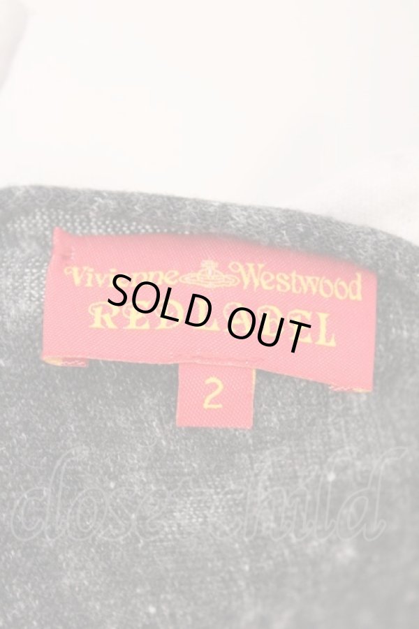 画像5: ヴィヴィアンウエストウッド 中古 / プリント変形半袖カーディガン 2 グレー  O-26-03-08-054-to-YM-OS (5)