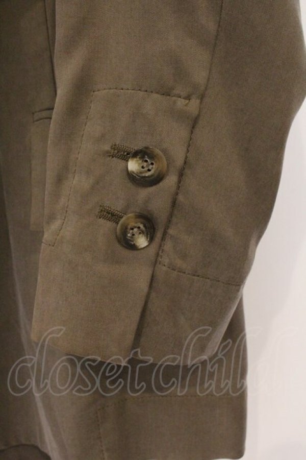 画像3: ANGLOMANIA 中古 / フロントレイヤーガウンジャケット 38 カーキ  O-26-03-08-059-jc-YM-OS (3)