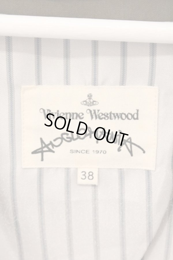 画像5: ANGLOMANIA 中古 / フロントレイヤーガウンジャケット 38 カーキ  O-26-03-08-059-jc-YM-OS (5)