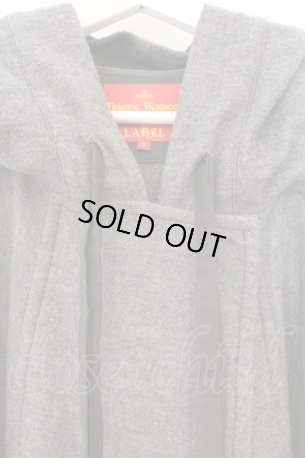 画像2: ヴィヴィアンウエストウッド 中古 / ウールフーディケープ 2 グレー  O-26-03-08-061-co-YM-OS (2)