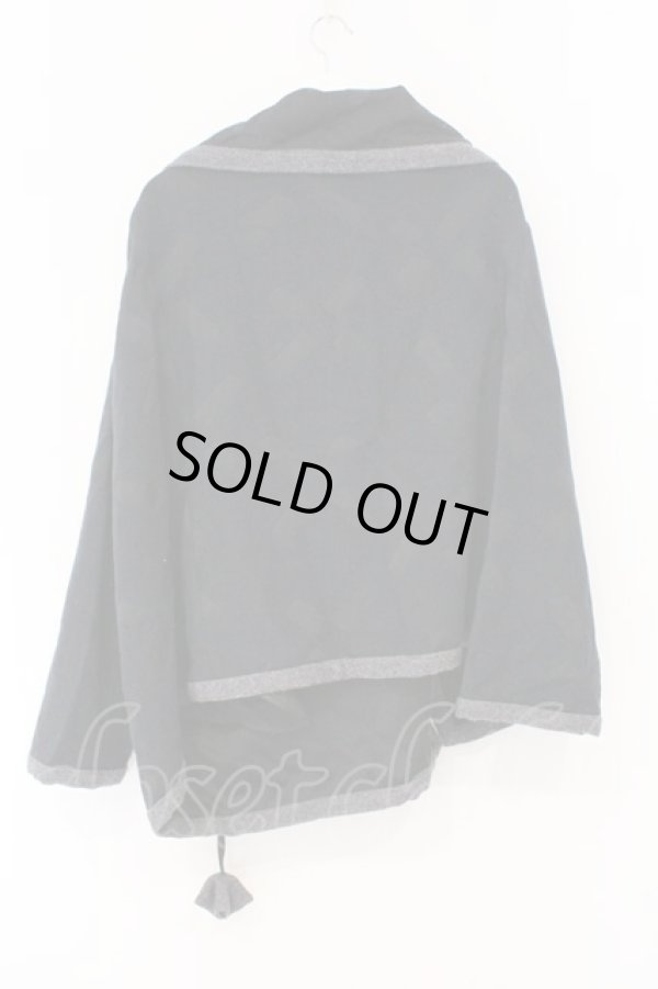 画像4: ヴィヴィアンウエストウッド 中古 / 総柄ケープジャケット 2 ネイビーｘブラック  O-26-03-08-001-jc-YM-OS (4)