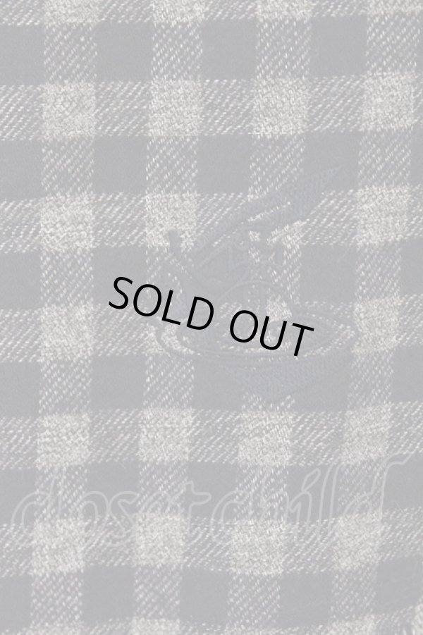 画像3: ANGLOMANIA 中古 / コードタイチェックトップス 38 ネイビーｘグレー  O-26-03-08-065-to-YM-OS (3)