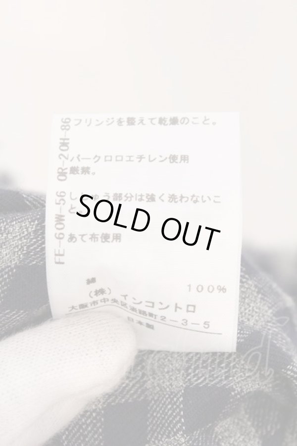画像6: ANGLOMANIA 中古 / コードタイチェックトップス 38 ネイビーｘグレー  O-26-03-08-065-to-YM-OS (6)