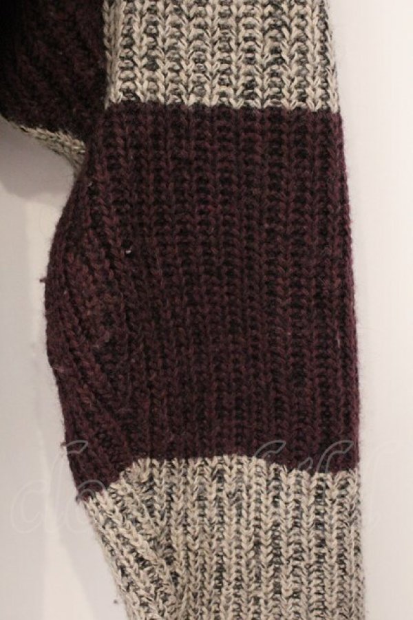 画像3: ANGLOMANIA 中古 / 変形ボーダーニットソー 38 ネイビーｘグレー  O-26-03-08-066-to-YM-OS (3)