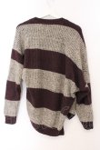 画像4: ANGLOMANIA 中古 / 変形ボーダーニットソー 38 ネイビーｘグレー  O-26-03-08-066-to-YM-OS (4)