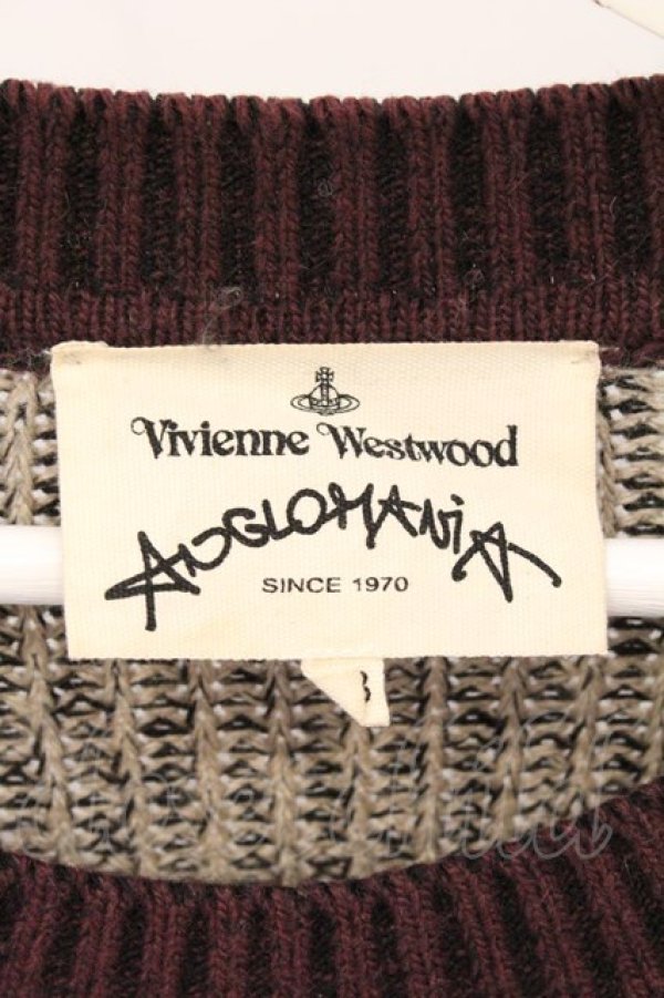 画像5: ANGLOMANIA 中古 / 変形ボーダーニットソー 38 ネイビーｘグレー  O-26-03-08-066-to-YM-OS (5)