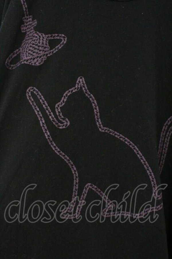 画像2: ヴィヴィアンウエストウッド 中古 / キャットデザイン変形カットソー 2 ブラック  O-26-03-08-008-to-YM-OS (2)