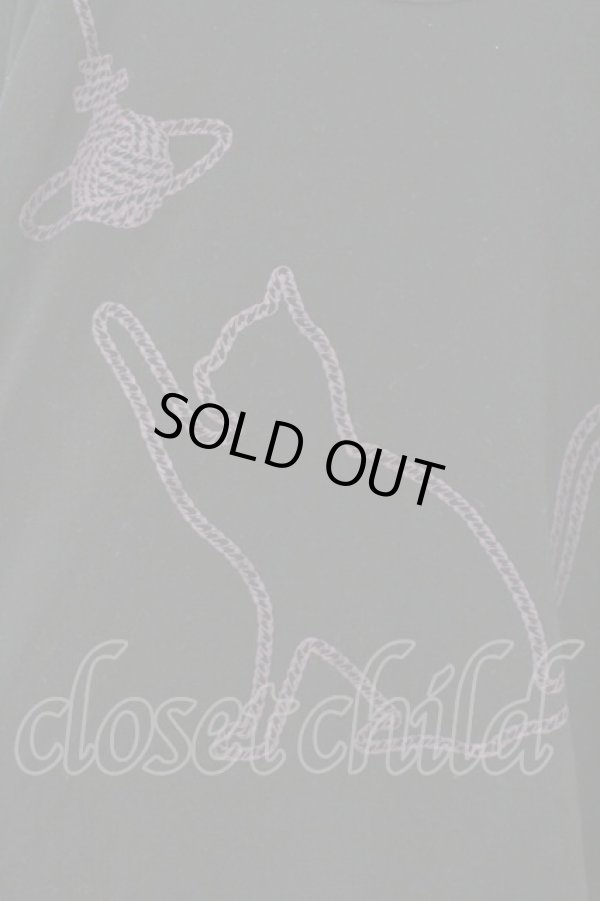 画像2: ヴィヴィアンウエストウッド 中古 / キャットデザイン変形カットソー 2 ブラック  O-26-03-08-008-to-YM-ZH (2)