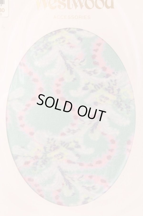 画像2: ヴィヴィアンウエストウッド 中古 / ブロケードスクイグルストッキング M-L グリーン  O-26-03-08-081-gd-YM-OS (2)