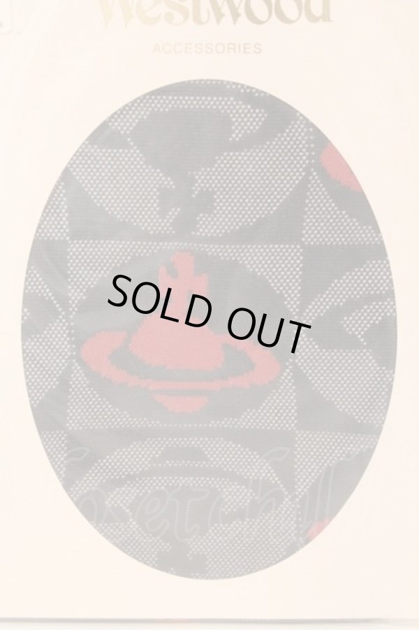 画像2: ヴィヴィアンウエストウッド 中古 / チェッカーオーブストッキング M-L ロイヤルネイビー  O-26-03-08-085-gd-YM-ZH (2)