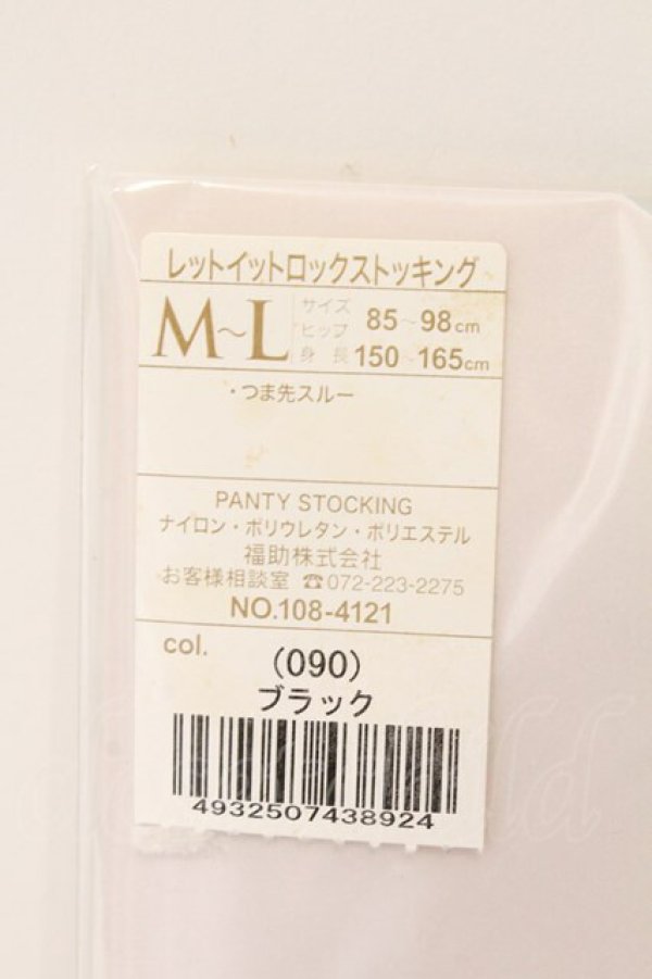 画像3: ヴィヴィアンウエストウッド 中古 / レットイットロックストッキング M-L ブラック  O-26-03-08-087-gd-YM-OS (3)