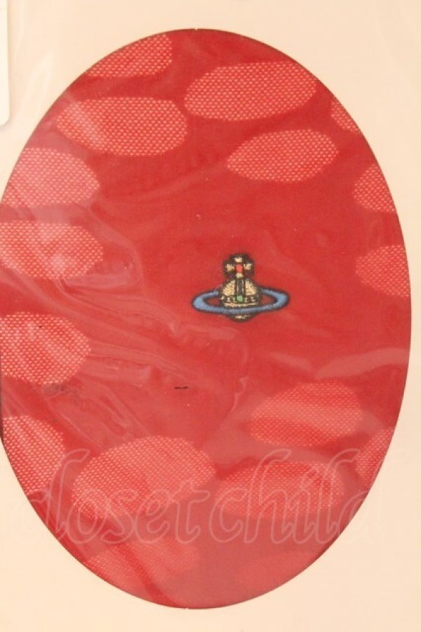 画像2: ヴィヴィアンウエストウッド 中古 / スポティッドストッキング M-L クリムゾン  O-26-03-08-088-gd-YM-OS (2)
