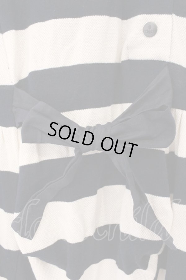 画像3: ヴィヴィアンウエストウッド 中古 / ノースリーブ魔女フードオールインワン 2 ネイビーｘホワイト  O-26-03-08-009-op-YM-OS (3)