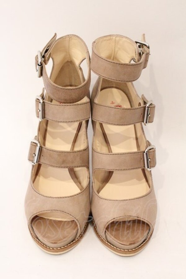 画像2: ヴィヴィアンウエストウッド 中古 / オープントゥ3ストラップシューズ 39（24.5cm） ベージュ  O-26-03-08-092-sh-YM-OS (2)