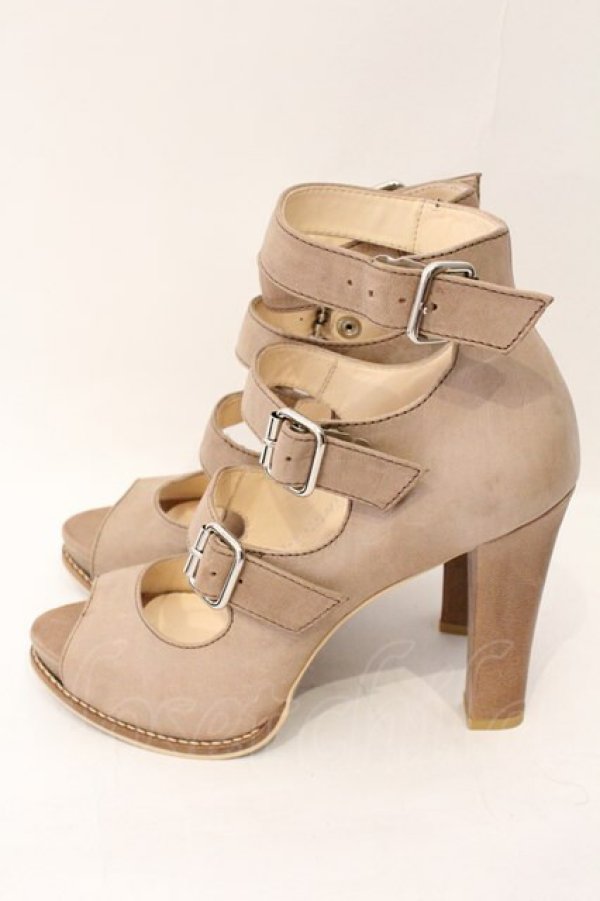 画像4: ヴィヴィアンウエストウッド 中古 / オープントゥ3ストラップシューズ 39（24.5cm） ベージュ  O-26-03-08-092-sh-YM-OS (4)