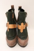 画像2: ヴィヴィアンウエストウッド 中古 / ウェッジソールボンテージブーツ 38（24cm） グリーンｘブラウン  O-26-03-08-093-sh-YM-ZH (2)