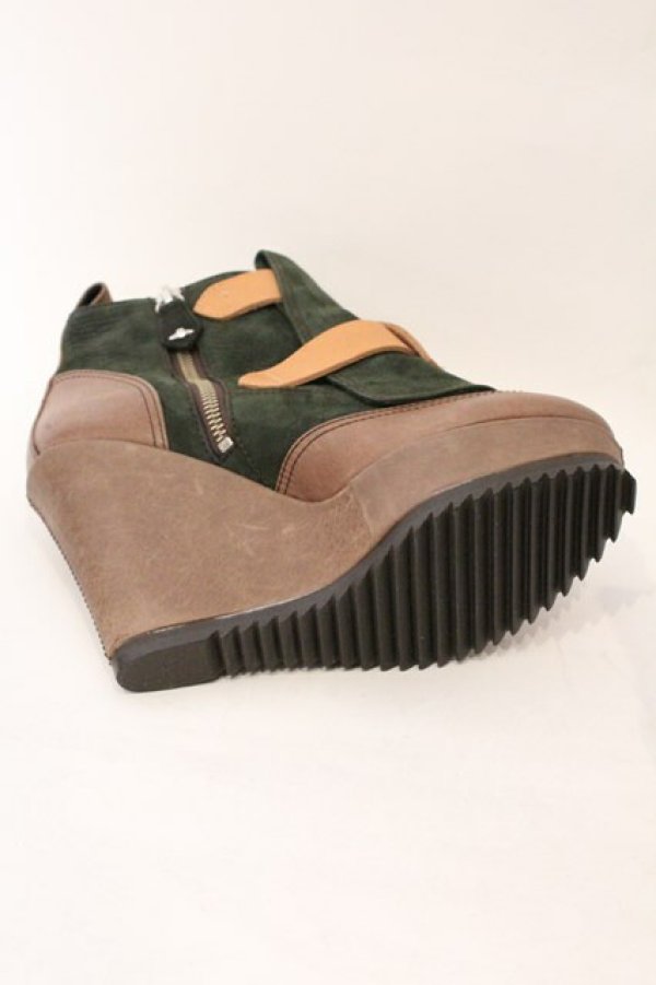 画像8: ヴィヴィアンウエストウッド 中古 / ウェッジソールボンテージブーツ 38（24cm） グリーンｘブラウン  O-26-03-08-093-sh-YM-ZH (8)