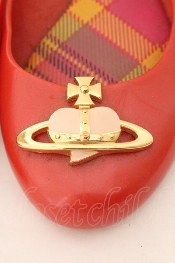 画像3: ヴィヴィアンウエストウッド 中古 / ディバインバレリーナシューズ 23.5cm レッド  O-26-03-08-095-sh-YM-OS (3)